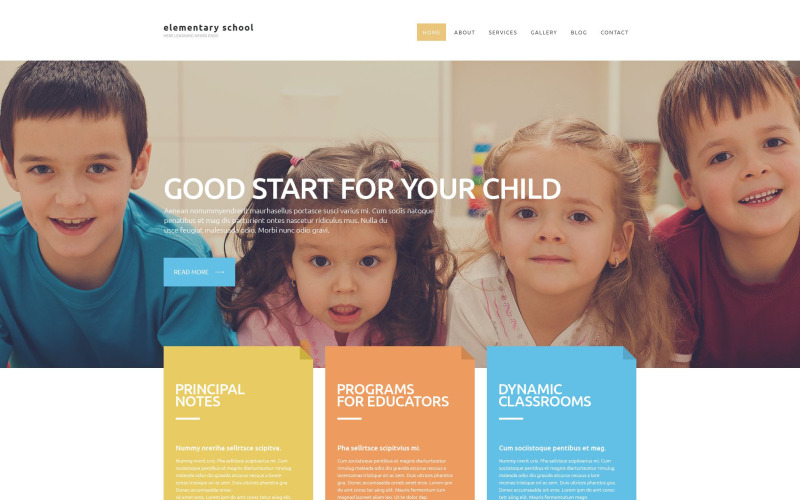 Website-Vorlage für die Grundschule