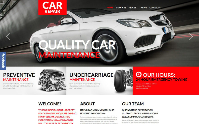 WordPress тема для ремонту автомобілів