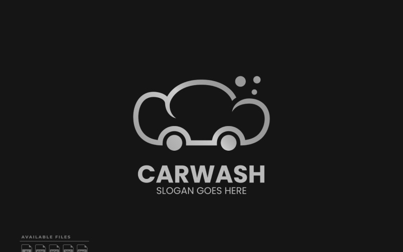 Autowasstraat Logo Sjabloon Vector Ontwerp