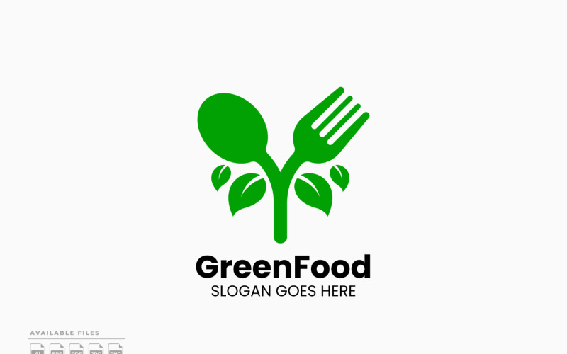 Groen voedsel logo sjabloon vectorontwerp