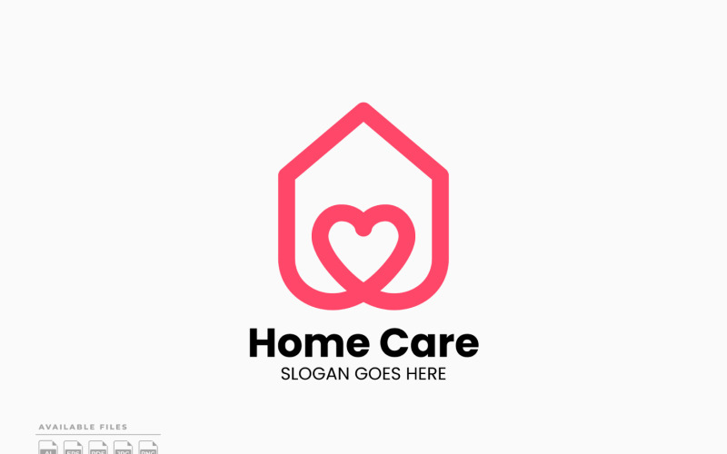 Home Care Logo Vorlage Vektordesign