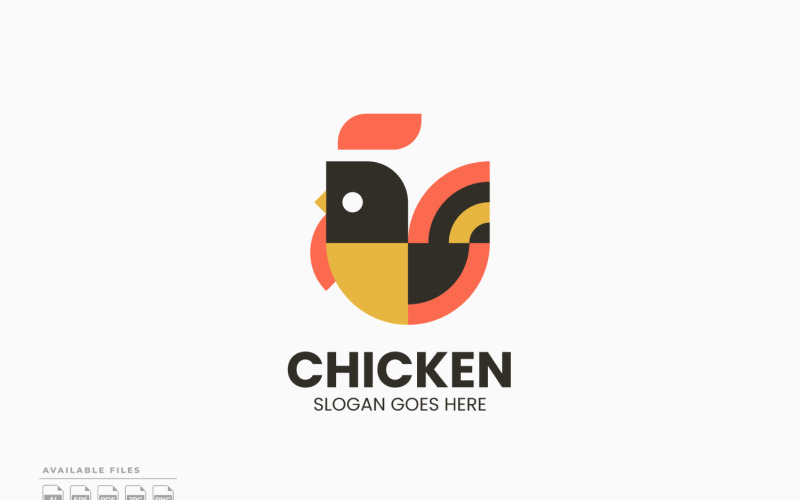 Modèle de logo de poulet, conception vectorielle