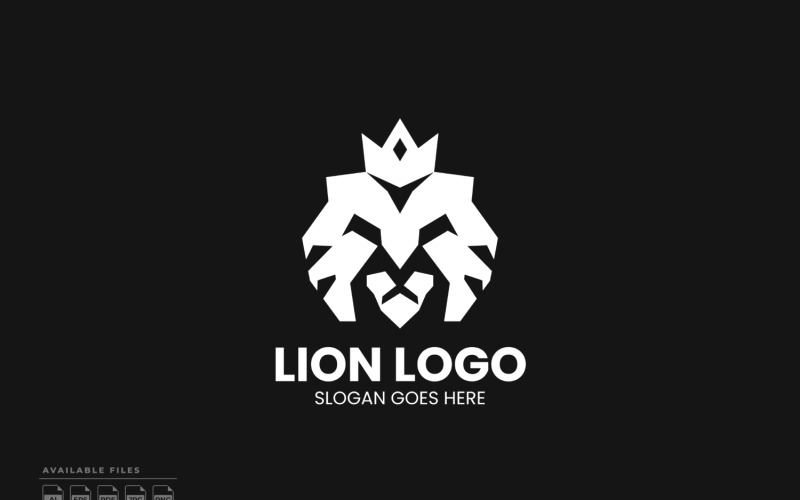 Modèle de logo vectoriel du Roi Lion