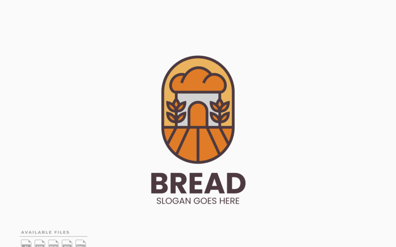 Modello di logo del pane - Design vettoriale