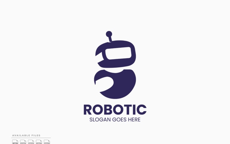 Modello di logo del robot - Design vettoriale