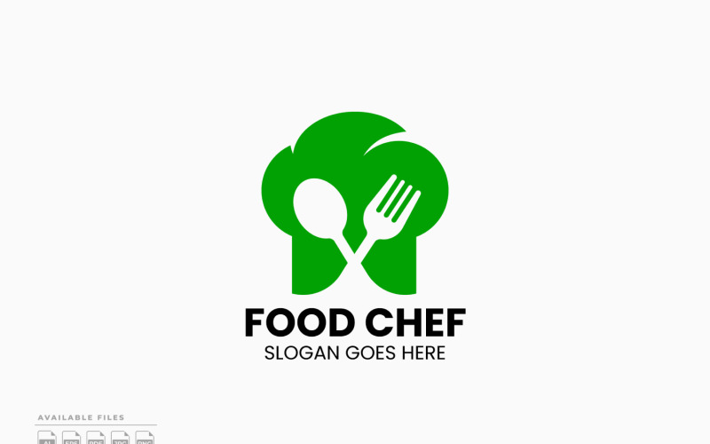 Modello di logo dello chef di cucina - Design vettoriale