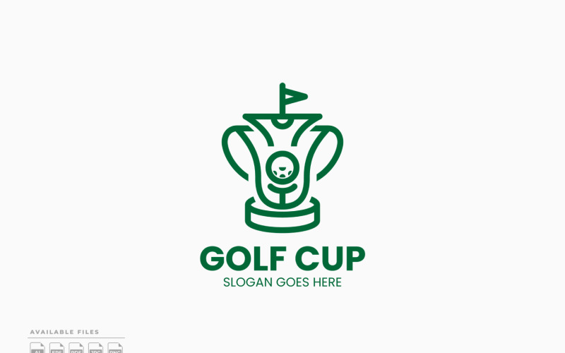Modelo de logotipo de Copa de golfe - Design vetorial