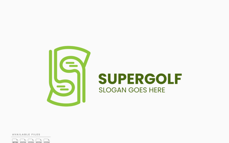 Modelo de logotipo do Super Golf - Design vetorial