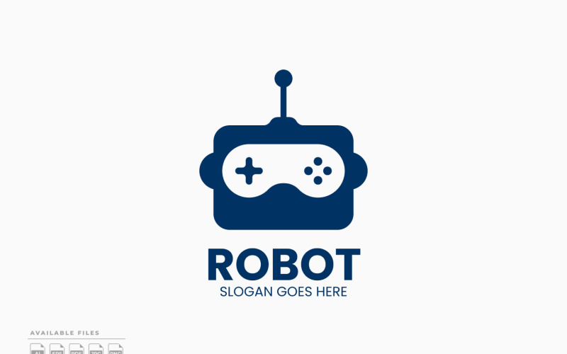 Robot Gaming Logo Sjabloon Vector Ontwerp