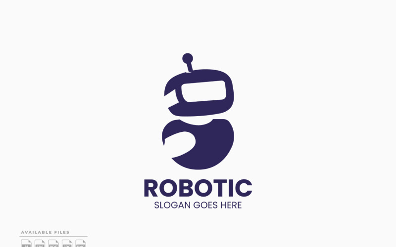 Robotlogo sjabloon vectorontwerp