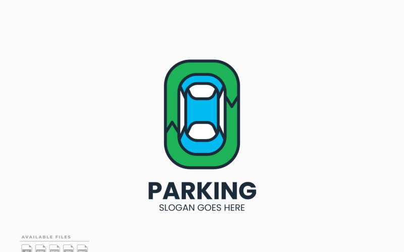 Szablon logo parkingu dla gości wektor projekt
