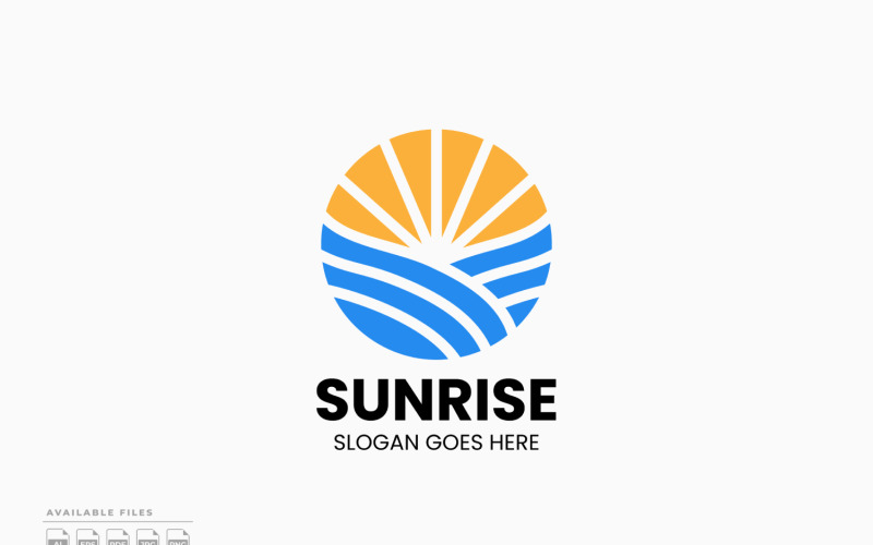 Zonsopgang Logo Sjabloon Vector Ontwerp