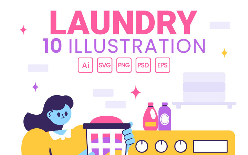 10 Illustrazione della lavanderia