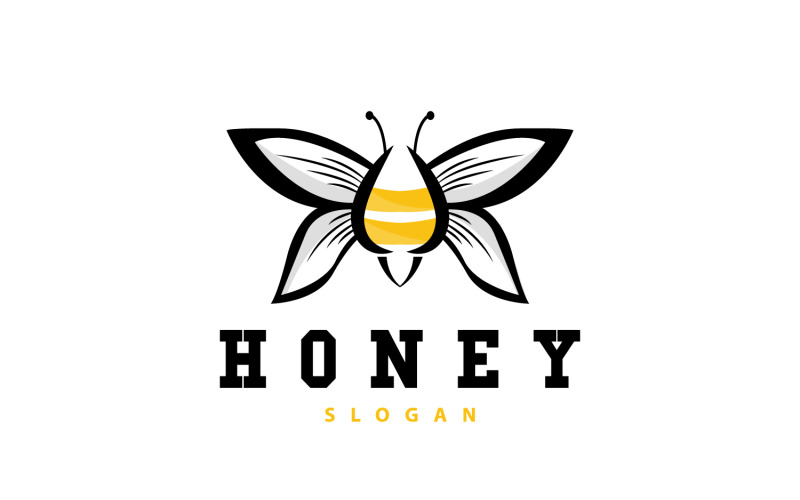 Logo de miel, abeille, animal, vecteur V3