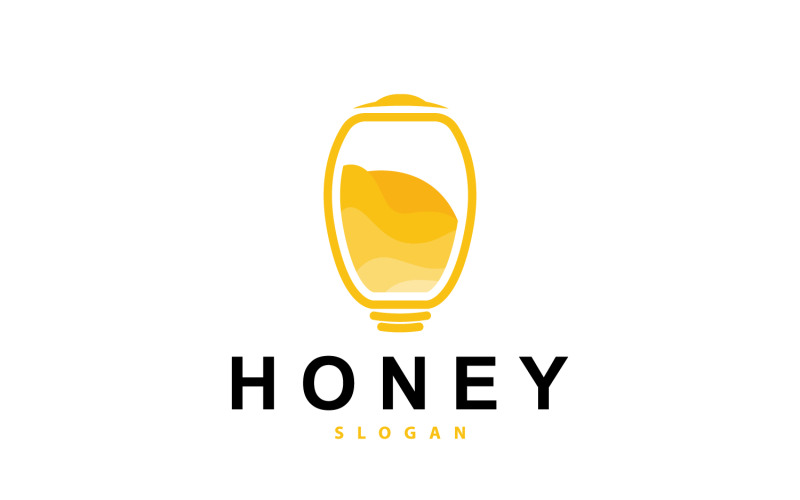 Logo medu Včela medonosná zvířata VectorV1