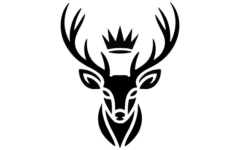 Uma ilustração de logotipo com uma cabeça de veado