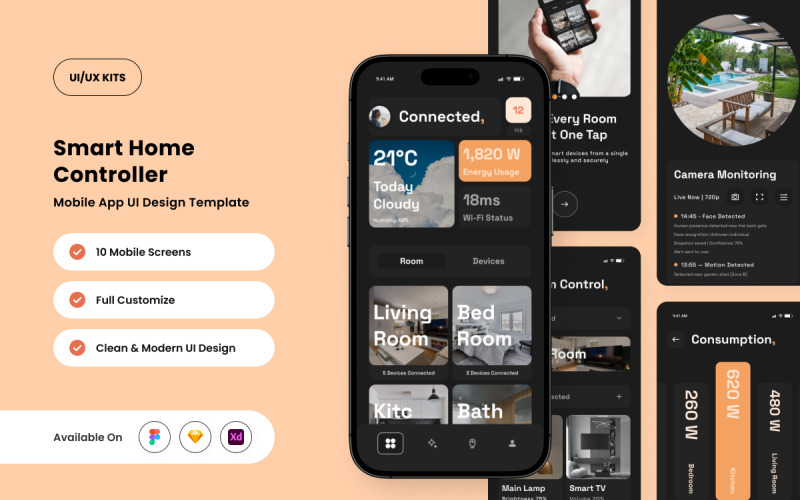 Arklo – Modèle de conception d'interface utilisateur pour application de contrôle domestique