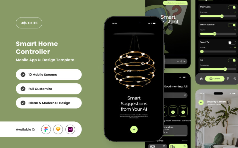 Smartiv – Szablon projektu interfejsu użytkownika inteligentnego domu