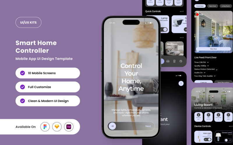 Vireon – Designvorlage für Smart Control-Apps