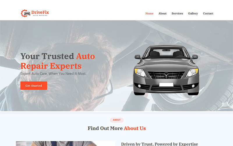 DriveFix Auto Repairs – шаблон сайту для професійного ремонту автомобілів