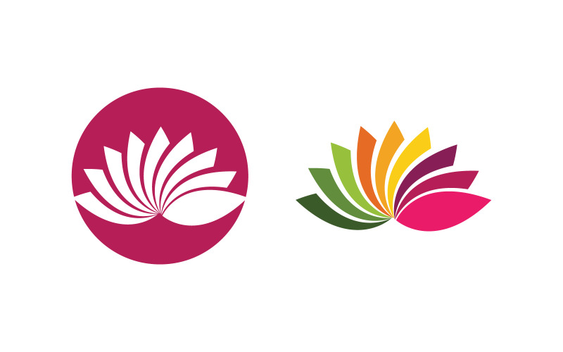 Fleur de lotus Logo Salon de beauté Cosmétique soins de la peau vecteur icône conception v.189