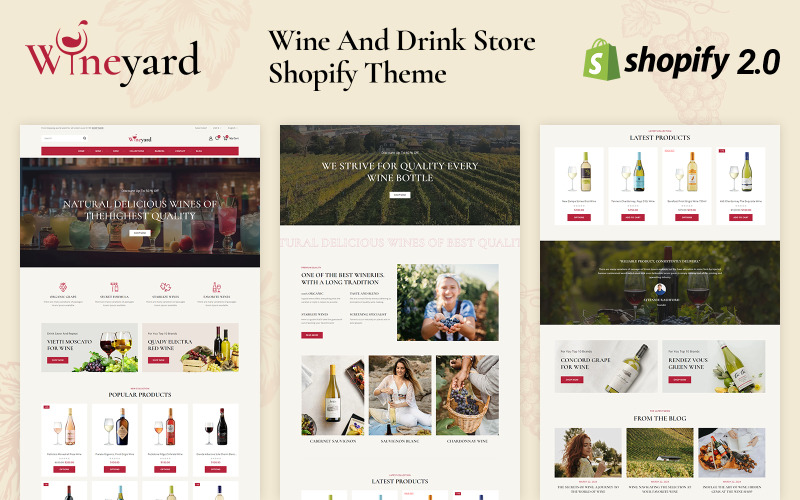 Wineyard - Tema responsivo para Shopify 2.0 para vinhedos e lojas de vinhos