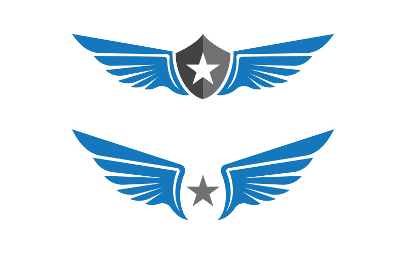 Eagle hawk wing icon Template logo design vv.48