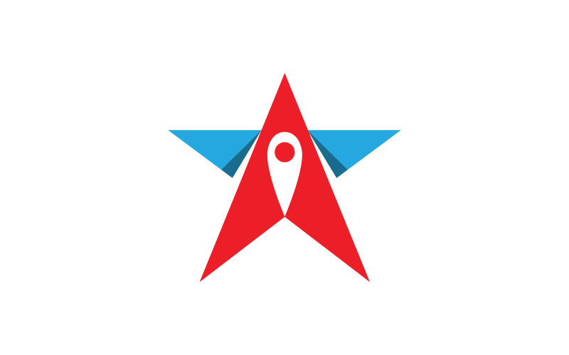Illustration vectorielle du logo de la boussole moderne v.3