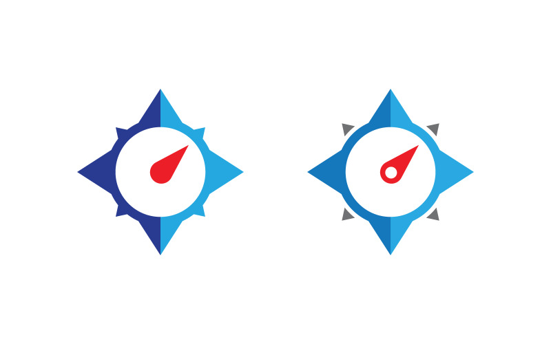 Illustration vectorielle du logo de la boussole moderne v.5