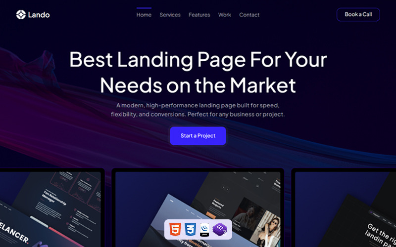 Lando - HTML-landningssida