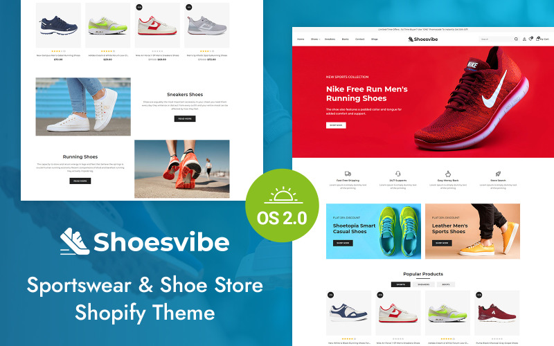 Shoesvibe - Tema reattivo Shopify 2.0 per negozi di scarpe sportive