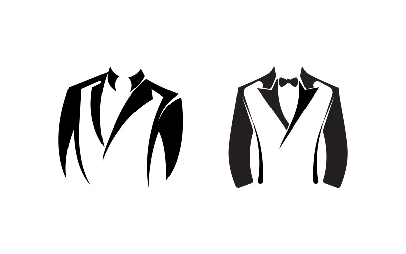 Exkluzivní šablona pro smoking, vektorová ikona ilustrace v.2