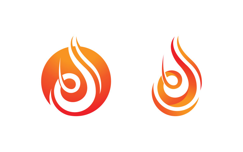Vlammen Logo pictogram illustratie vector ontwerp sjabloon v1.114