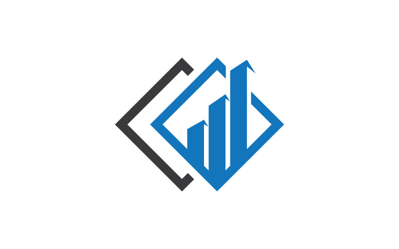Bedrijfsgroei Financieel concept logo illustratie ontwerp v.125