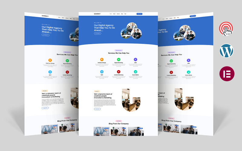 gAgency - Yaratıcı Ajans Elementor WordPress Teması