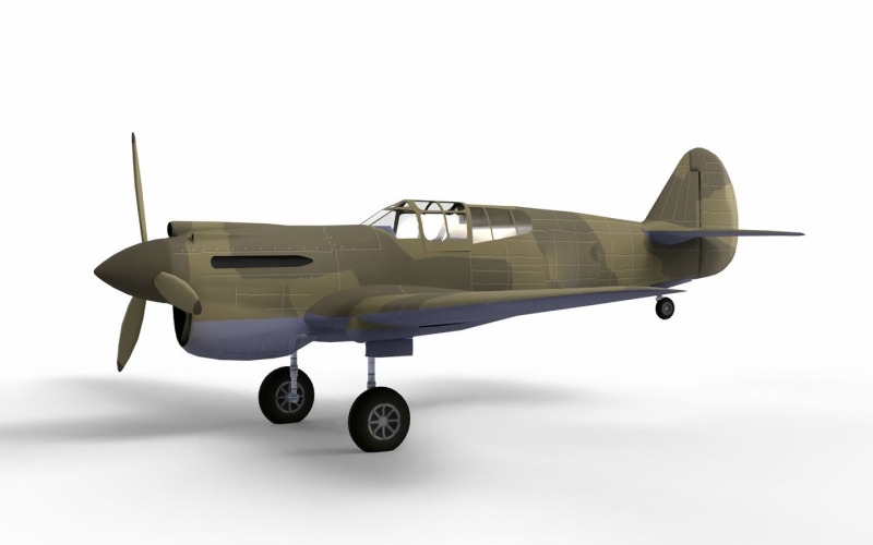 Avião de caça Lowpoly modelo 3D