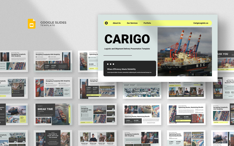 Carigo – Google Slides-Vorlage für Logistik und Transport