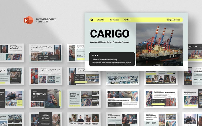 Carigo - Шаблон PowerPoint для логістики та транспорту