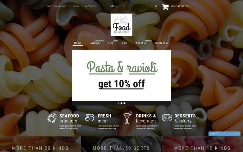 тема food shop shopify