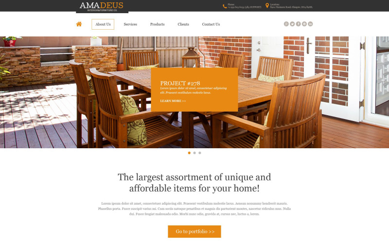 интерьер и мебель muse шаблон