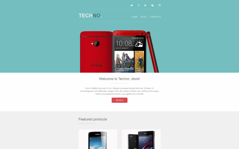 шаблон информационного бюллетеня мобильного магазина