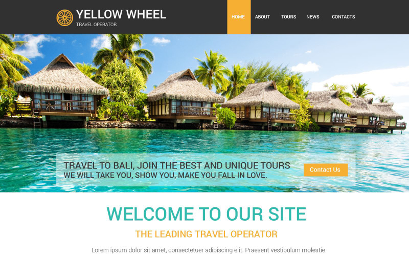 Modèle de site Web pour opérateur de voyage