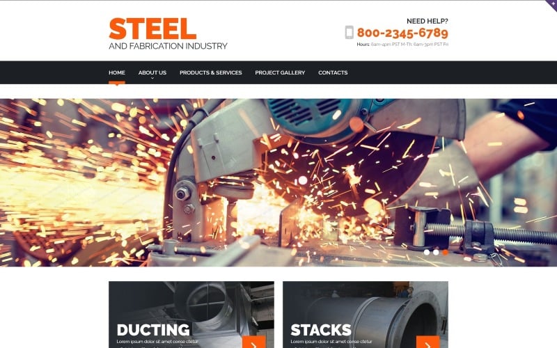 Modèle de site Web réactif Steelworks