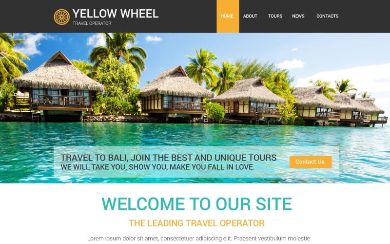 Modello di sito Web dell'operatore di viaggio