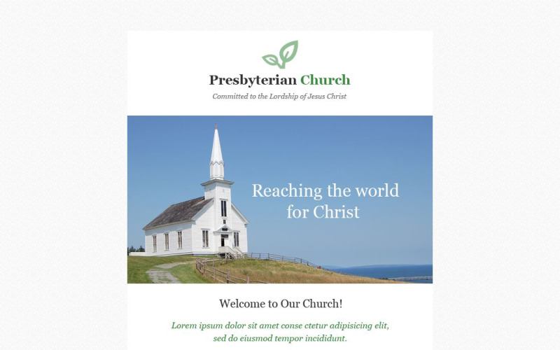 шаблон пресвитерианского отзывчивого бюллетеня