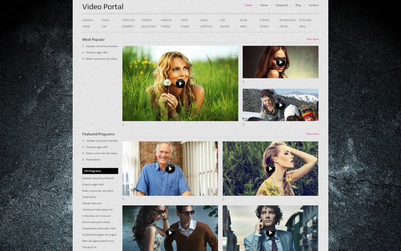 Responsiv Joomla-mall för videogalleri