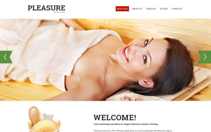 Sauna Responsive Website-Vorlage