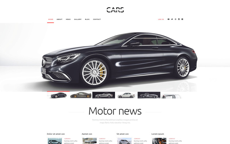 Tema de WordPress de carros