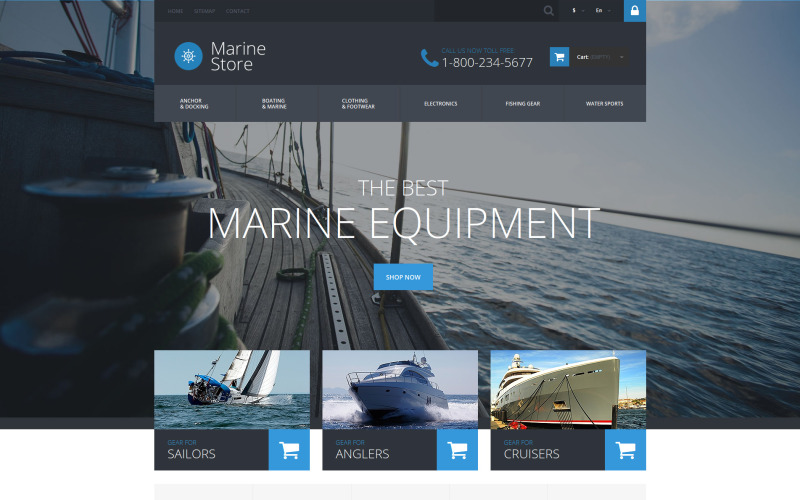 Tema PrestaShop Marine Store