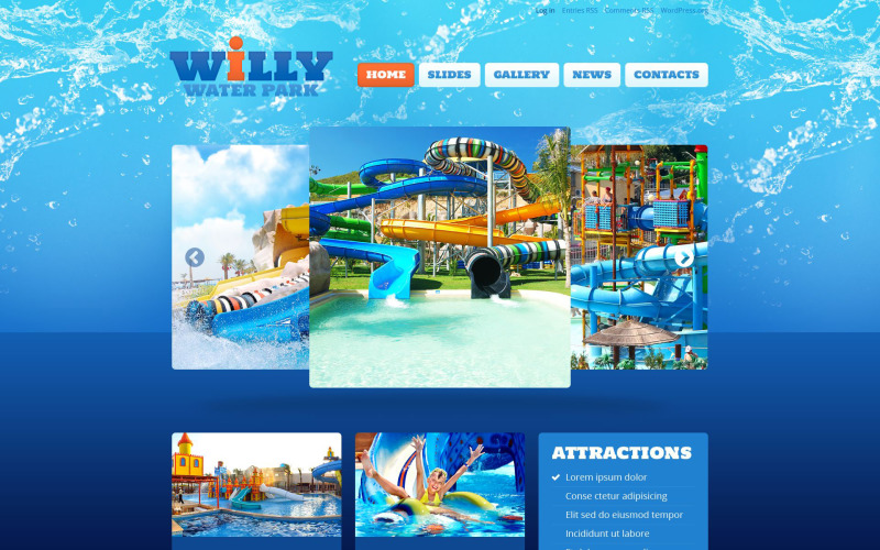 Tema WordPress adaptable para parques de atracciones